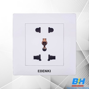 Bộ ổ cắm đôi 3 chấu Edenki EC-005