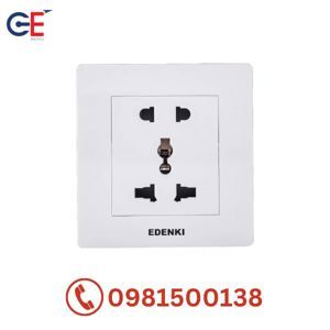 Bộ ổ cắm đôi 3 chấu Edenki EC-005