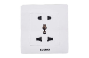 Bộ ổ cắm đôi 3 chấu Edenki EC-005