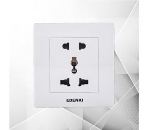 Bộ ổ cắm đôi 3 chấu Edenki EC-005