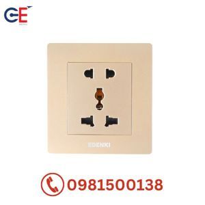 Bộ ổ cắm đôi 3 chấu Edenki EE-005-G