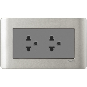 Bộ ổ cắm đôi 3 chấu Schneider E84426UEST2RSA-G19