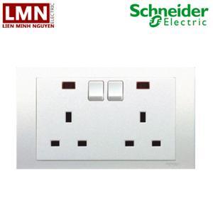 Bộ ổ cắm đôi 3 chấu Vivace Schneider KB25N_WE