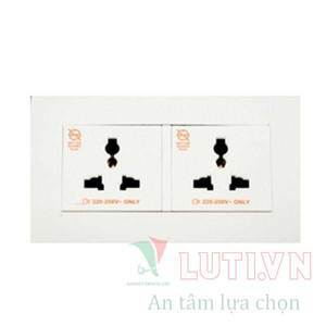 Bộ ổ cắm đôi đa năng 13A KBT413S_AS