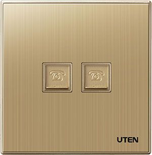 Bộ ổ cắm đôi điện thoại uten Q9G-2TEL