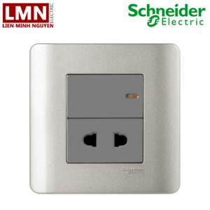 Bộ ổ cắm đơn 2 chấu + công tắc Zencelo Series Schneider E8415U-SA-G19