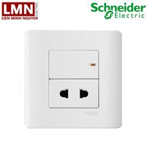 Ổ cắm đơn 2 chấu + công tắc Zencelo Series Schneider E8415U-G19