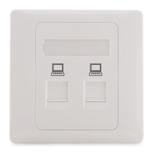 Bộ ổ cắm dữ liệu chuẩn RJ45 và Cat.5e Simon 55228S