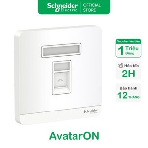 Bộ ổ cắm mạng đơn Cat6 Schneider E8331RJS6_WG