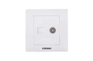 Bộ ổ cắm mạng/tivi Edenki EC-C5TV02