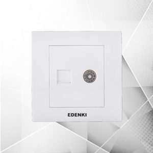Bộ ổ cắm mạng/tivi Edenki EC-C5TV02