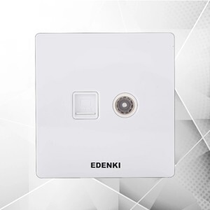 Bộ ổ cắm mạng/tivi Edenki EE-C5TV02