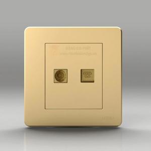 Bộ ổ cắm tivi và điện thoại Q7-TVTEL