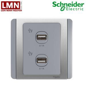 Bộ ổ sạc đôi dạng USB NEO Schneider E3032USB-GS-G19