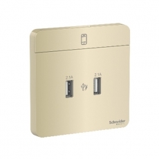 Bộ ổ sạc USB đôi Schneider AvatarON E8332USB_WG_G19