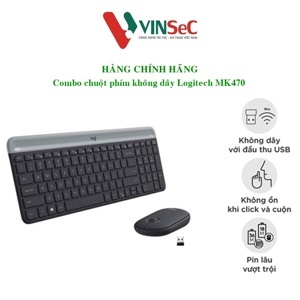 Bộ phím chuột Logitech Wireless MK470