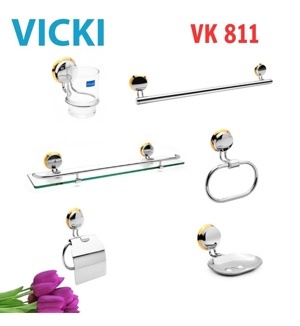 Bộ phụ kiện 6 món inox 304 Vicki VK811