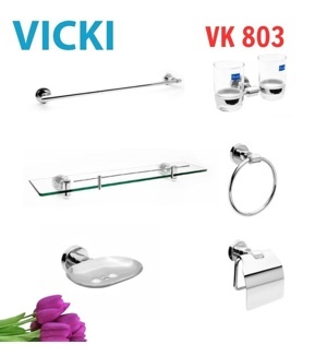 Bộ phụ kiện 6 món inox 304 Vicki VK803