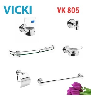 Bộ phụ kiện 6 món inox 304 Vicki VK805