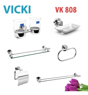 Bộ phụ kiện 6 món inox 304 Vicki VK808