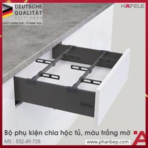 Bộ phụ kiện chia hộc tủ 900mm trắng mờ Hafele 552.49.728