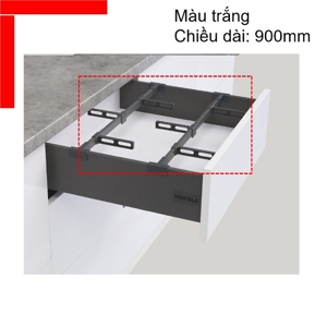 Bộ phụ kiện chia hộc tủ 900mm trắng mờ Hafele 552.49.728