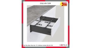 Bộ phụ kiện chia hộc tủ cho ray hộp Hafele 1200mm 552.49.729