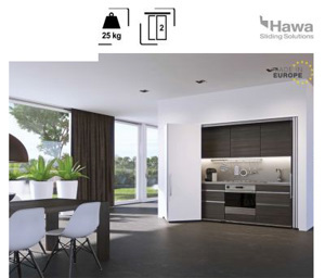 Bộ phụ kiện cửa Concepta Folding 25 Phải Hafele 408.31.001