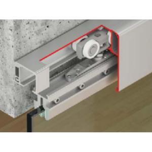 Bộ Phụ kiện cửa trượt 120L  Giảm chấn và tự đóng một bên Hafele 941.25.015
