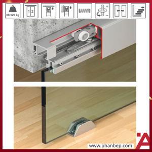 Bộ Phụ kiện cửa trượt 120L  Giảm chấn và tự đóng một bên Hafele 941.25.015