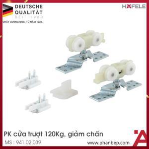 Bộ Phụ kiện cửa trượt 120P Giảm chấn và tự đóng hai bên Hafele 941.02.039