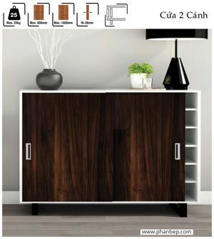 Bộ phụ kiện cửa trượt 2 cánh Hafele 494.00.120