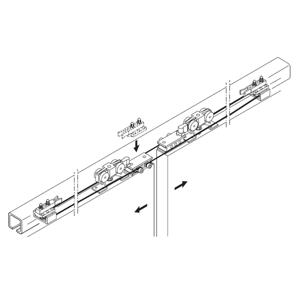 Bộ phụ kiện cửa trượt đồng bộ Hafele 940.44.002