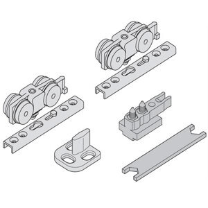 Bộ phụ kiện cửa trượt thẳng Hafele 489.40.007