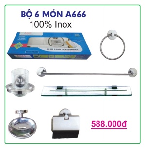 Bộ phụ kiện nhà tắm 6 món Asia A666