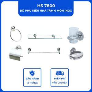 Bộ phụ kiện nhà tắm 6 món  inox HS7800