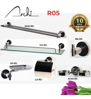 Bộ phụ kiện phòng tắm inox ARCHI R05