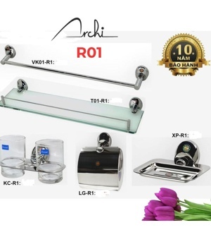 Bộ phụ kiện phòng tắm inox ARCHI R01