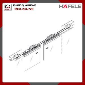 Bộ phụ kiện trượt đồng bộ cửa kính Hafele 941.02.005