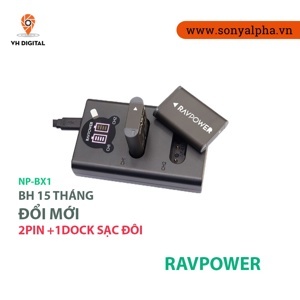 Bộ pin sạc Sony NP-BX1 Ravpower RP-BC1001