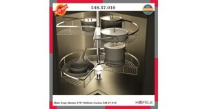 Bộ rổ góc xoay Hafele Cucina Mezzo 548.37.010