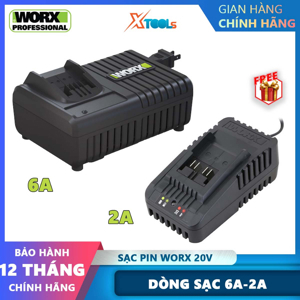 Bộ sạc 6A cho pin 20V Worx Green WA3922