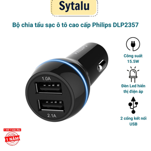 Bộ sạc điện thoại trên xe hơi Philips DLP2357