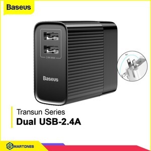 Củ sạc Baseus Transun Series Dual USB Hỗ trợ sạc nhanh 2.4 A