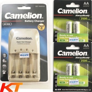 Bộ sạc pin AA, AAA Camelion BC-0905A , 4 pin sạc AA2700mAh
