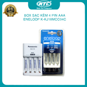 Bộ sạc pin AA Eneloop BQ-CC18 kèm 4 pin