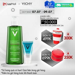 Bộ Sản Phẩm Gel Rửa Mặt Làm Sạch Sâu, Giảm Bã Nhờn Và Se Khít Lỗ Chân Lông VICHY Normaderm Phytosolution Intensive Purifying Gel