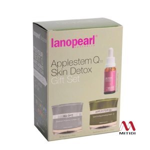 Bộ sản phẩm giải độc tố, tái tạo phục hồi Lanopearl Applestem Q10 Skin Detox Gift Set