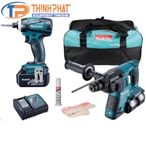 Bộ sản phẩm máy khoan, máy vặn vít Makita DLX2071PM1