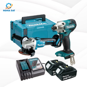 Bộ sản phẩm máy mài góc, máy vặn vít dùng pin DLX2395J
